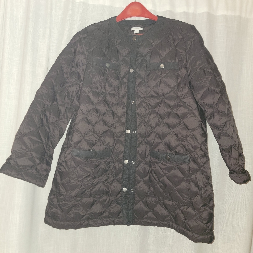 J. Jill Quilted Black Jacket
